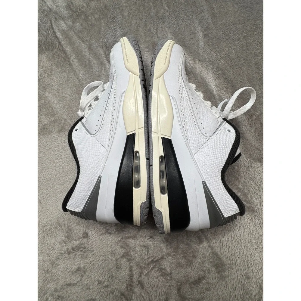 Jordan 2/3 Mens 10 White Black Metallic Silver Low Sneakers FD0383-148
